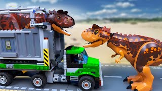Лего ЛЕГО Мир Юрского Периода Побег Карнатавра и Динозавры Атакуют Нинзяго Сити Мультик