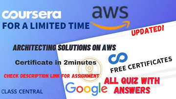 Architecting Solutions on AWS,(week1-4) All Quiz Answers.#coursera #learning #answers #quiz #mr