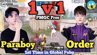 Nv Paraboy Vs Nv Order 1v1 TDM 1st Time😱 • Paraboy Global Pubg Close Range Battle for PMGC 2020