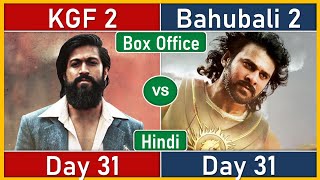KGF 2 VS Bahubali 2 - Hindi Nett Box Office Collection Day 31