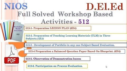 Full Solved with Front Page Step by Step ( Workshop Based Activities -512  )