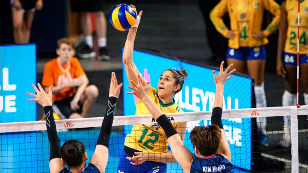 Natália Pereira | Powerful Spikes in Women's VNL 2019 - YouTube