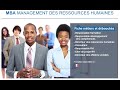 Mba management des ressources humaines