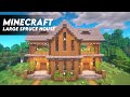 Minecraft: How to Build a Large Spruce House | Spruce Survival House Tutorial +DOWNLOAD