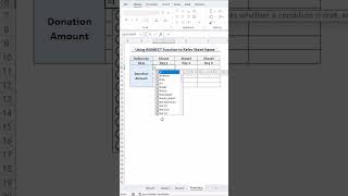 Use INDIRECT Function to Refer Sheet Name #exceltips #exceltech