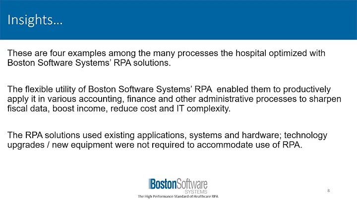 RPA:  4 Revenue Cycle & Financial Management Solutions for Hospitals - Boston Software Systems RPA