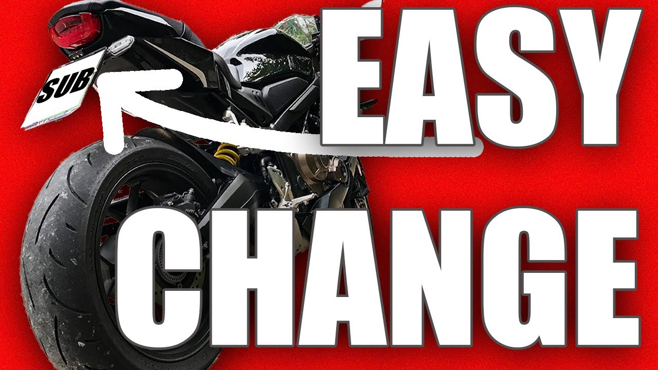 Honda CBR650R 2021 Custom Plate Holder - How to install - YouTube