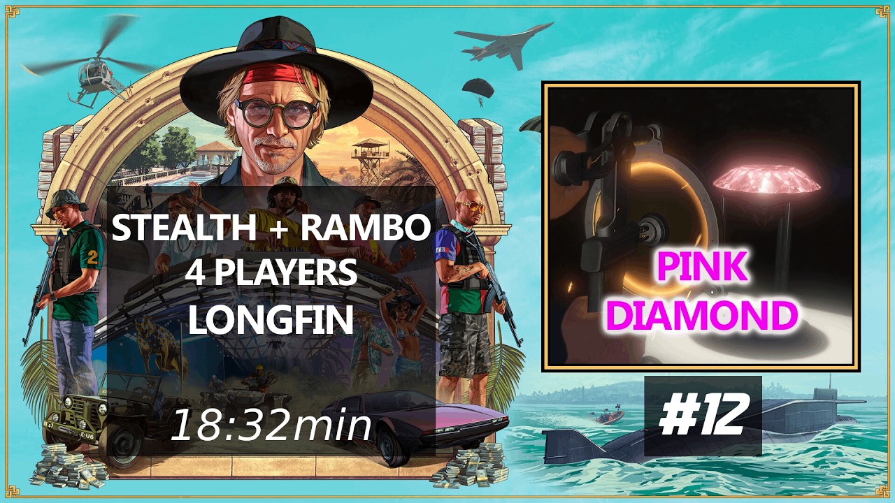 Golpe a Cayo Perico #12 (4P, Sigilo+Rambo, Longfin) GTA Online // XSX