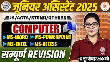 JUNIOR ASSISTANT COMPUTER 2025 | UPSSSC JA / STENO/ AGTA COMPUTER CLASS | JA COMPUTER PRACTICE SET