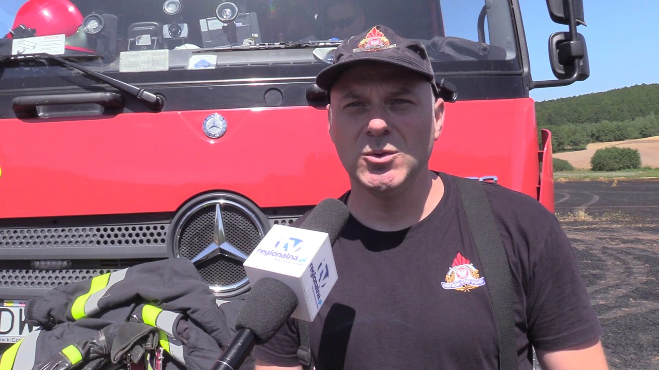 JAWOR. Pożar zboża, spłonęło auto gospodarza