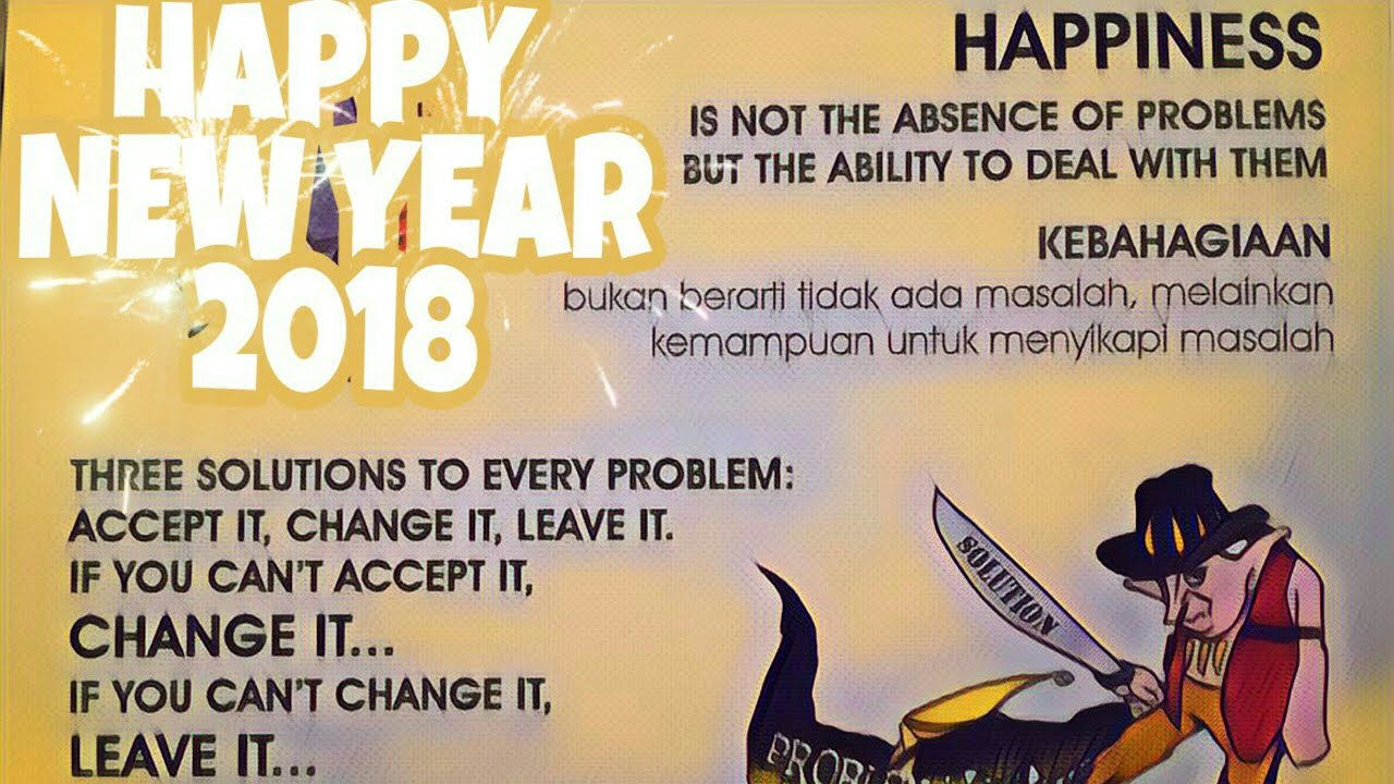 Renungan Akhir Tahun SELAMAT TAHUN BARU 2018 Menuju Kebahagiaan