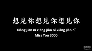 想見你想見你想見你 Miss You 3000 八三夭 831 歌詞 Lyrics Mandarin/Pinyin/English