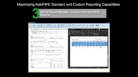Maximizing AutoPIPE Standard and Custom Reporting Capabilities