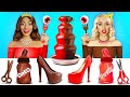 ¡Desafío de fondue de chocolate rico VS pobre! Divertida batalla de chicas por RATATA CHALLENGE