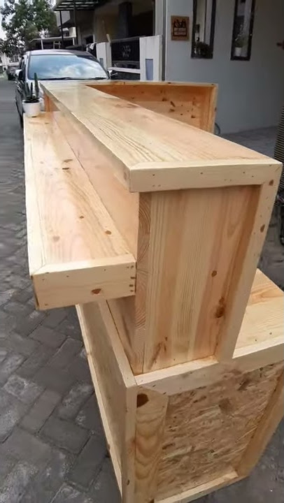 Meja Bar/Minibar Warkop Jati Belanda Palet Pinus Kekinian