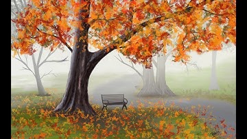 RoshsArt - WALK IN THE PARK - Procreate Digital Painting Tutorial and Time Lapse Video