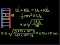 Electric Potential Energy and Proton Motion Quiz