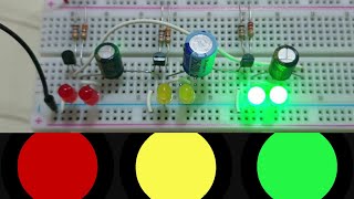How to make a simple led traffic light circuit