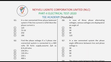 Electrical Engineering Most Important 80 MCQ for NLC GET 2020