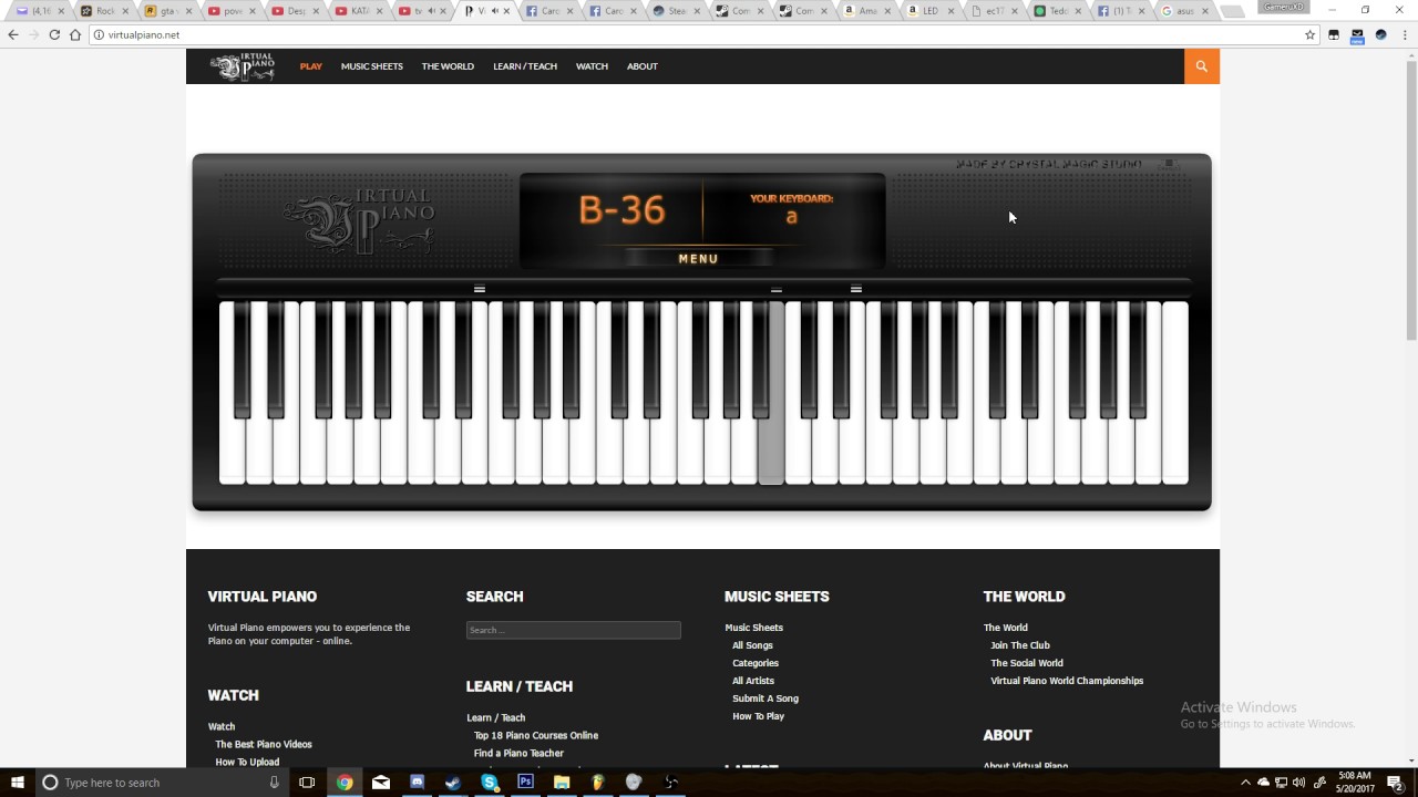Twenty One Pilots Heathens Virtual Piano Youtube