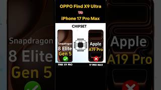 Oppo Find X9 Ultra vs iPhone 17 Pro Max