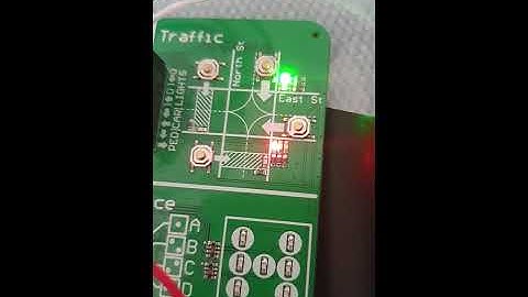 Traffic lights controlled by VHDL xilinx.