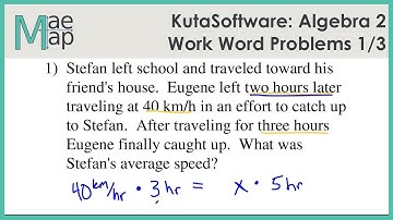 KutaSoftware: Algebra 2- Work Word Problems Part 1