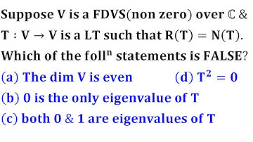 range space and null space of linear transformation || dimension of vector space || Gate 2020