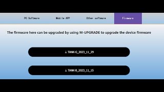Tank-G Firmware Update