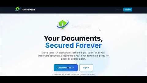 Technical Overview Video of Sierra Vault