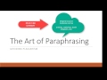 The Art of Paraphrasing: Avoiding Plagiarism