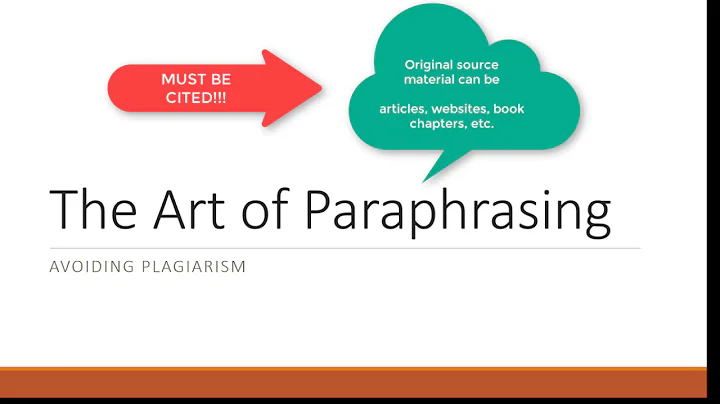 The Art of Paraphrasing: Avoiding Plagiarism