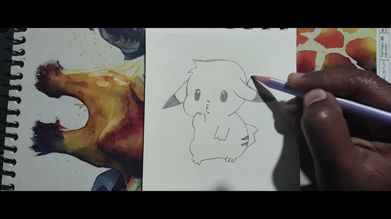 How to Draw a Cute Pikachu|| Step by  Step Pikachu Pokemon 