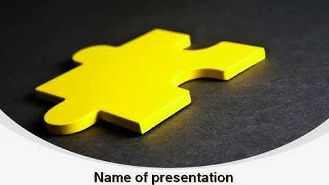 Free Yellow Jigsaw On A Dark Gray Surface PowerPoint Template by PoweredTemplate.com