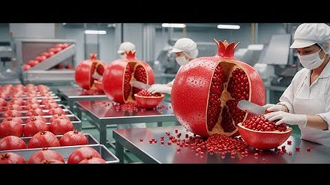Inside the World’s Most Advanced Pomegranate Factory – Full Process From Fruit to Bottle