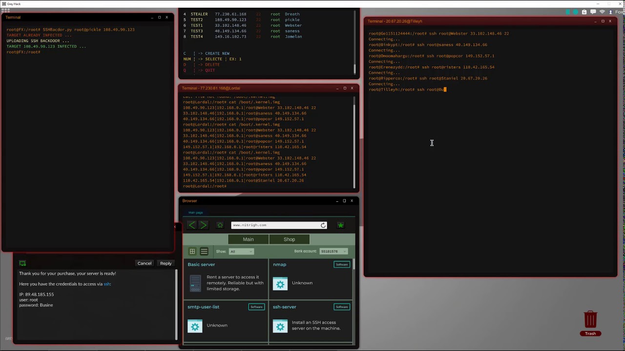 Grey Hack ¦ SSH Backdoor Bounce Mode