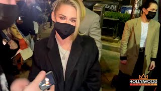 Kristen Stewart talks with fans at 'Spencer' screening in Los Angeles