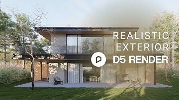 Realistic Exterior Render with D5 Render | Private House 337 | Downloadable Project File Included