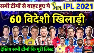 IPL 2021- List of 60 confirmed released foreigner players for ipl 2021 Mega Auction, Full list