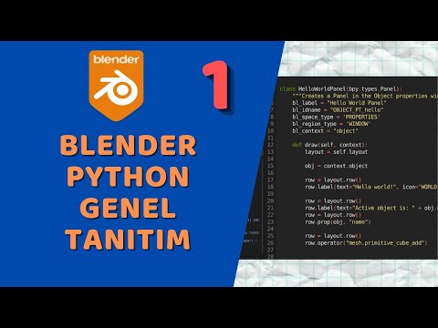 Blender Python - Genel Tanıtım - YouTube