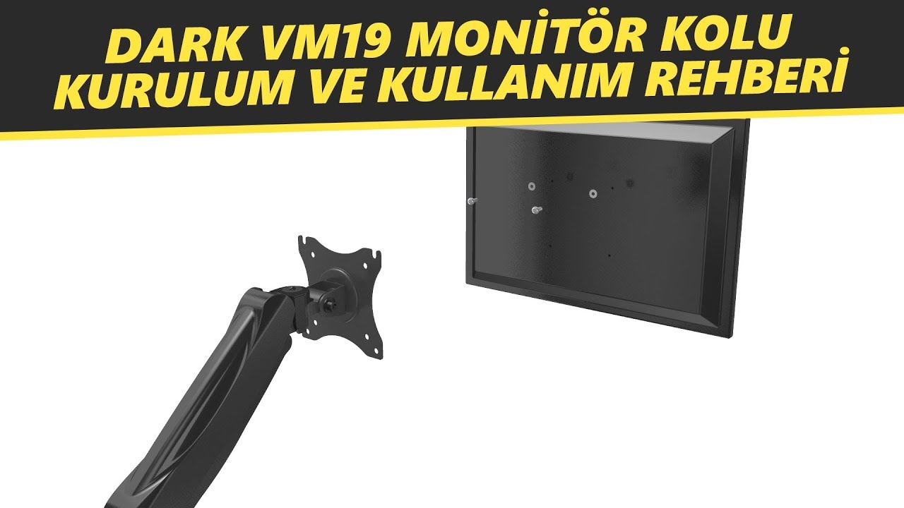 dark vm19 1 adet monitor takilabilen 13 27 uyumlu amortisorlu masa monte monitor kolu dk ac vm19 teknobiyotik