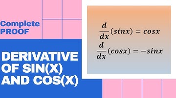 Derivative of sinx and cosx | proof | proof of the derivative of sinx and cosx| Calculus - [part 8]