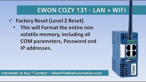 Ewon Cozy 131 - Factory reset