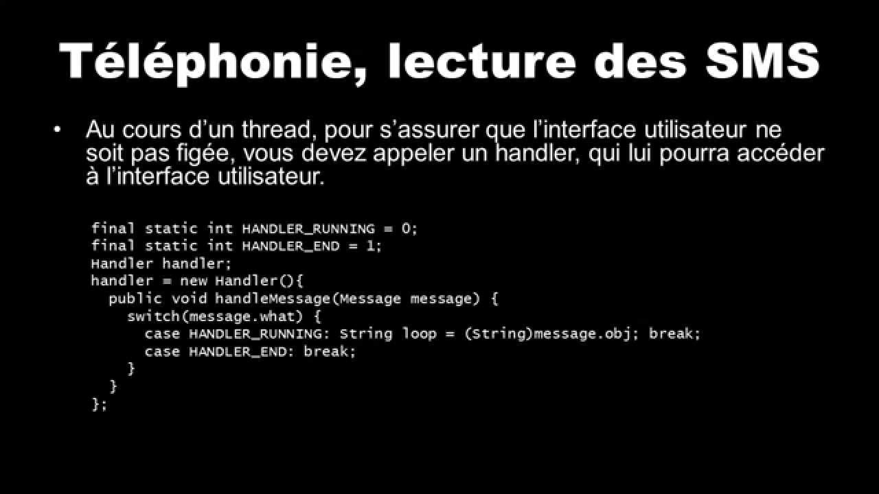 Comment accéder aux SMS reçus sur Android ? [Telephony_Sms_Inbox ...