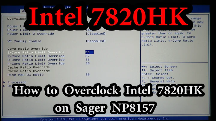 インテル7820HKを4.4 GHzにオーバークロックする方法