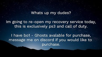 Recovery Service is Open