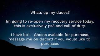 Recovery Service is Open