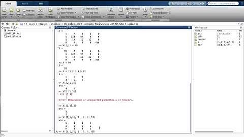 2   3   2 3 Accessing Parts of a Matrix 21 33