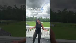 At 11 years old, singing every word to Not Gon Cry- by Mary J. Blige.