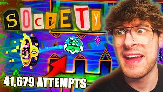 I Beat SOCIETY in Practice Mode... (Geometry Dash)
